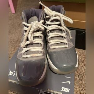 Jordan Kids Shoes in Gray and White